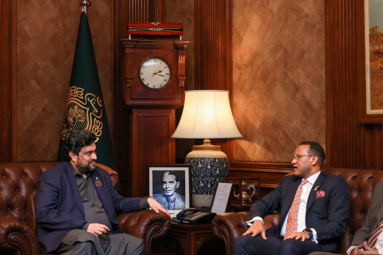 H.E. Ambassador Jemal Invites Sindh Governor to 2nd Trade Delegation to Ethiopia