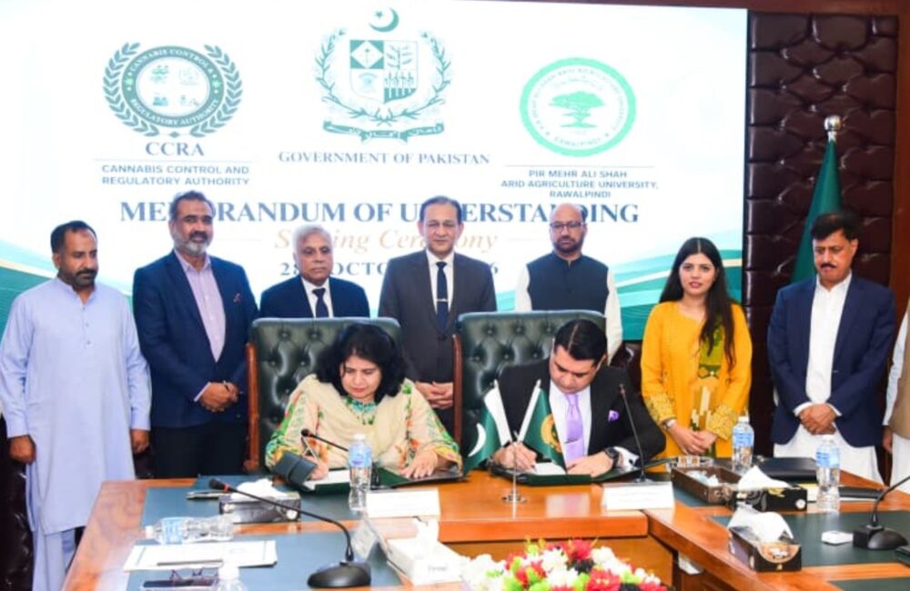 CCRA PMAS AAUR sign MoU to strengthen cannabis research and regulation